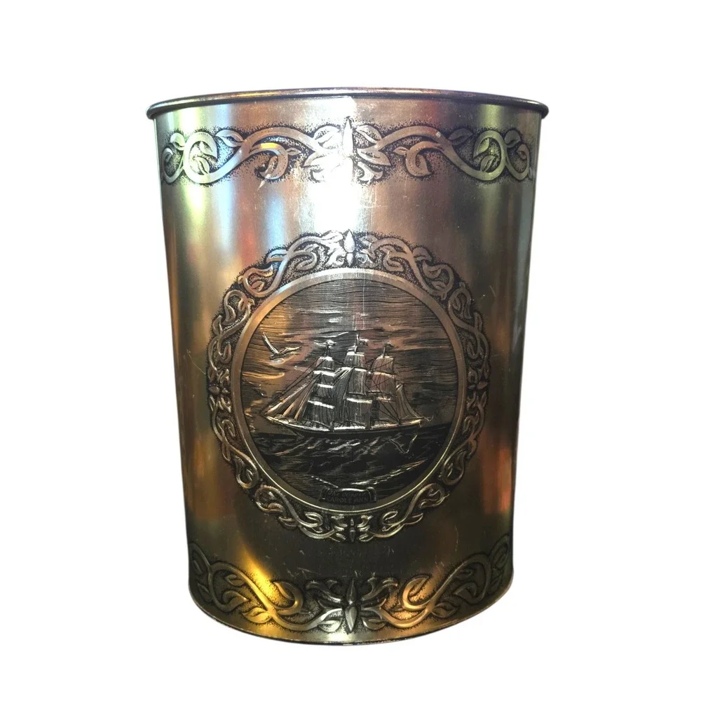 VTG Clipper Carole Ann Ship Wastebasket 12.5